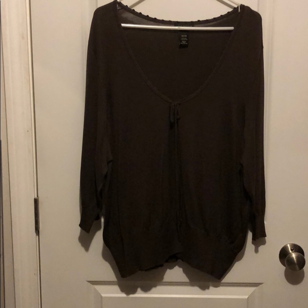 Lane Bryant brown cardigan